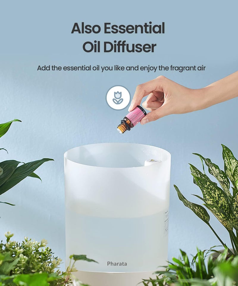 Pharata Humidifiers for Bedroom, 4.0L Humidifier with Essential Oil Diffuser, Top Fill Ultrasonic Cool Mist Humidifier for Large Room, Sleep Mode, Adjustable mist output, Auto Shut-Off - Image 3
